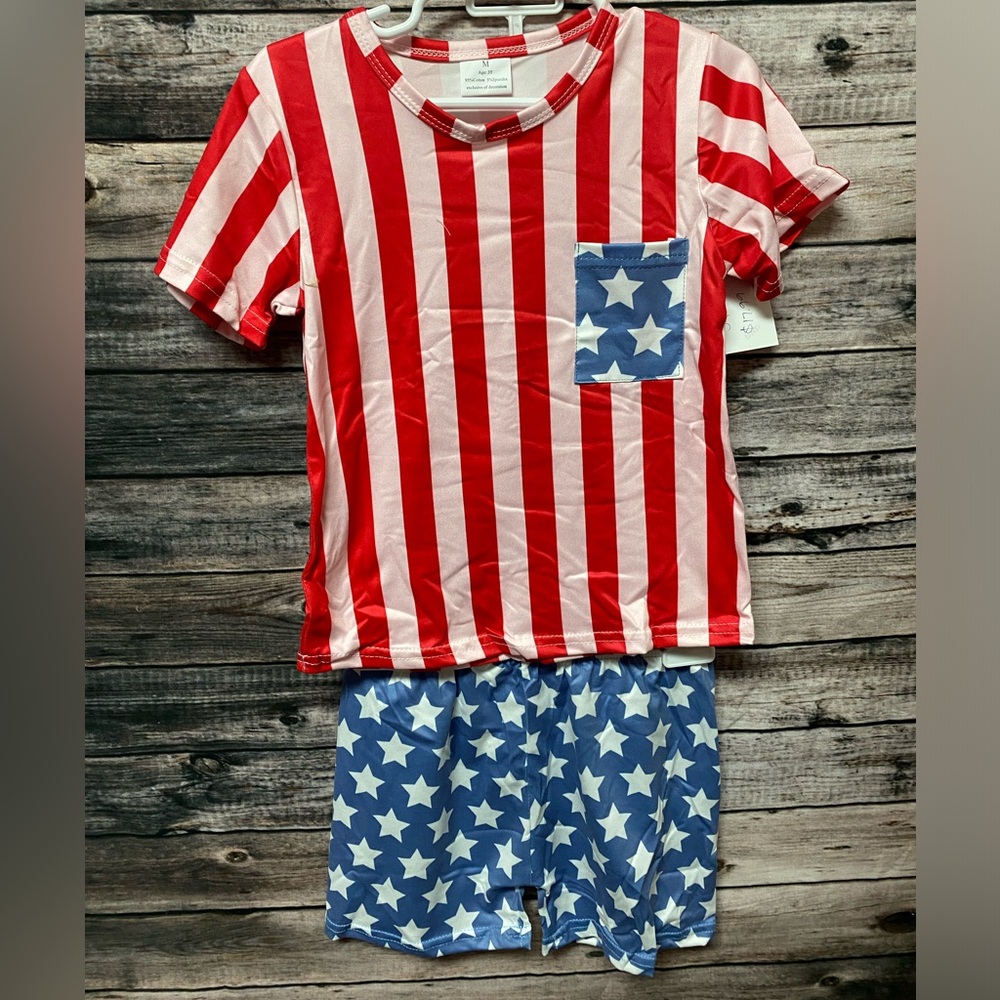 Boys Stars & Stripes Shorts Outfit Set
